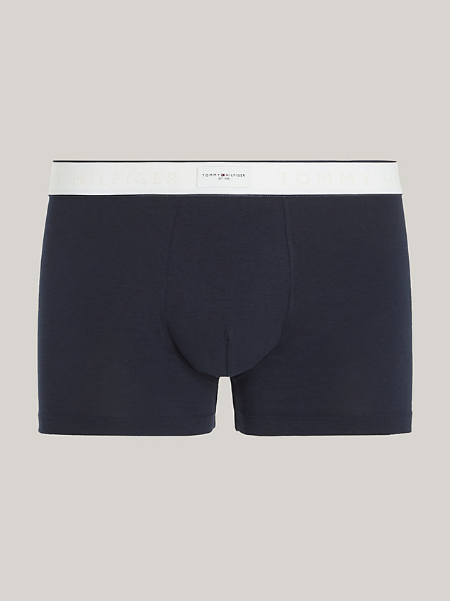 blue th established waistband logo trunks for men tommy hilfiger
