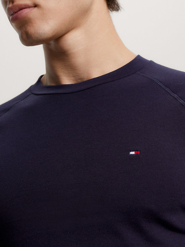 blue essential thermo longsleeve t-shirt voor heren - tommy hilfiger