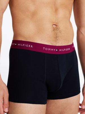 5 pack boxer aderenti con vita a contrasto verde da uomini tommy hilfiger