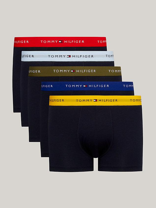 yellow essential set van 5 signature-boxershorts voor heren - tommy hilfiger