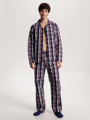 Plus Size 5xl Casual Striped Cotton Pajama Sets For Men Lan