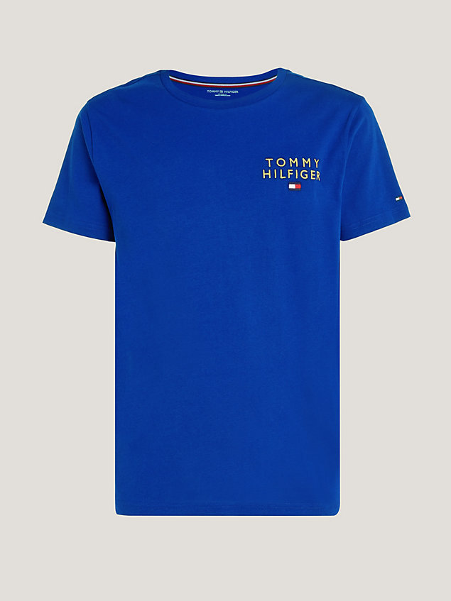 camiseta th original con logo metalizado blue de hombre tommy hilfiger