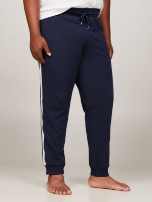 Pantalon d'interieur, bas de pyjama homme en coton Oxford ,carreaux bleu