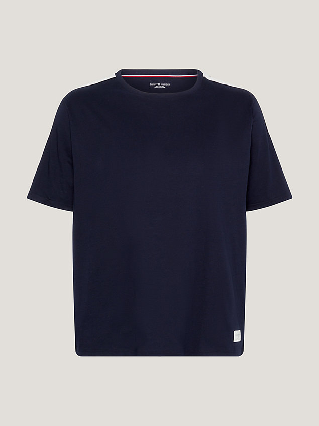 camiseta plus th established con logo blue de hombre tommy hilfiger