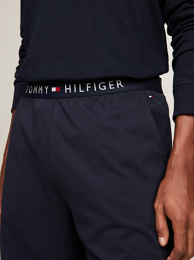 blue jersey logo shorts for men tommy hilfiger