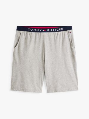 grey jersey logo shorts for men tommy hilfiger