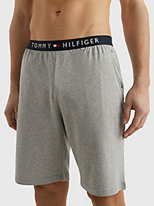 grey jersey logo shorts for men tommy hilfiger