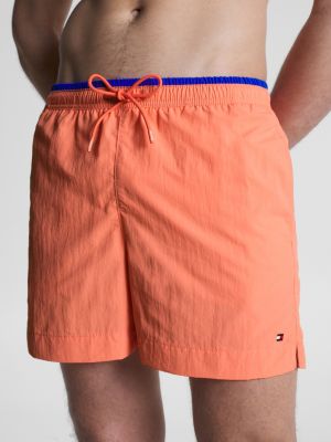 Tommy Hilfiger Original Logo Swim Short In Peach Dusk