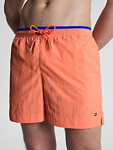 pink flag recycled mid length swim shorts for men tommy hilfiger