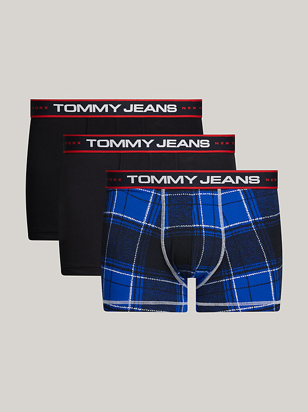 czarny zestaw podarunkowy 3 par bokserek new york dla mężczyźni - tommy jeans