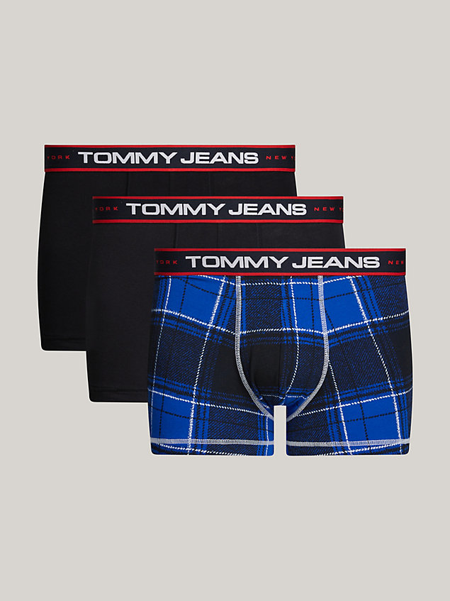 set con 3 calzoncillos trunk new york black de hombre tommy jeans