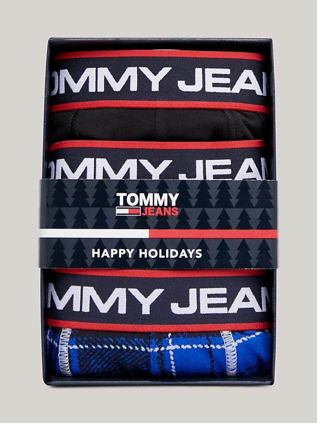 black 3er-pack new york trunks im geschenkset für herren - tommy jeans