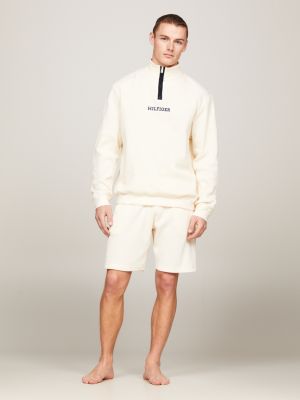 beige hilfiger monotype lounge-shorts für herren - tommy hilfiger