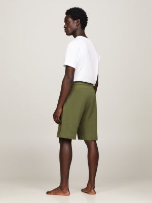 Hilfiger Monotype Waffle Lounge Shorts Green Tommy Hilfiger