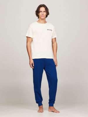 beige hilfiger monotype lounge-t-shirt für herren - tommy hilfiger