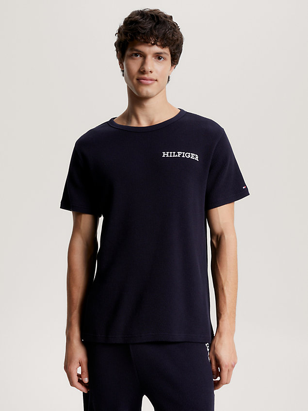 blue t-shirt hilfiger monotype dla mężczyźni - tommy hilfiger