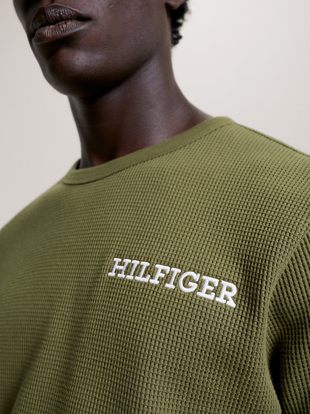 green hilfiger monotype lounge-t-shirt voor heren - tommy hilfiger