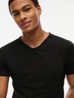 3 Pack V-Neck Cotton T-Shirts — Black 5