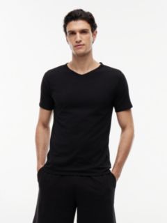 3 Pack V-Neck Cotton T-Shirts — Black 7