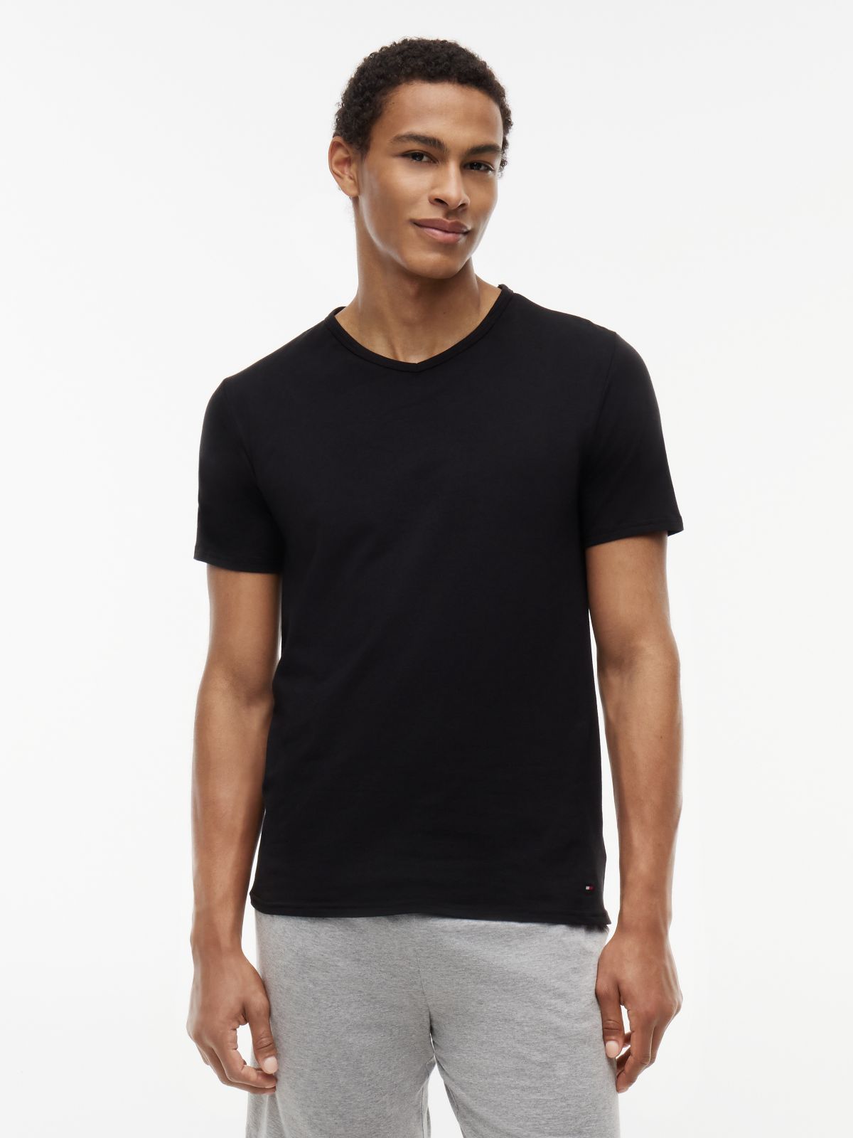 3 Pack V-Neck Cotton T-Shirts — Multi