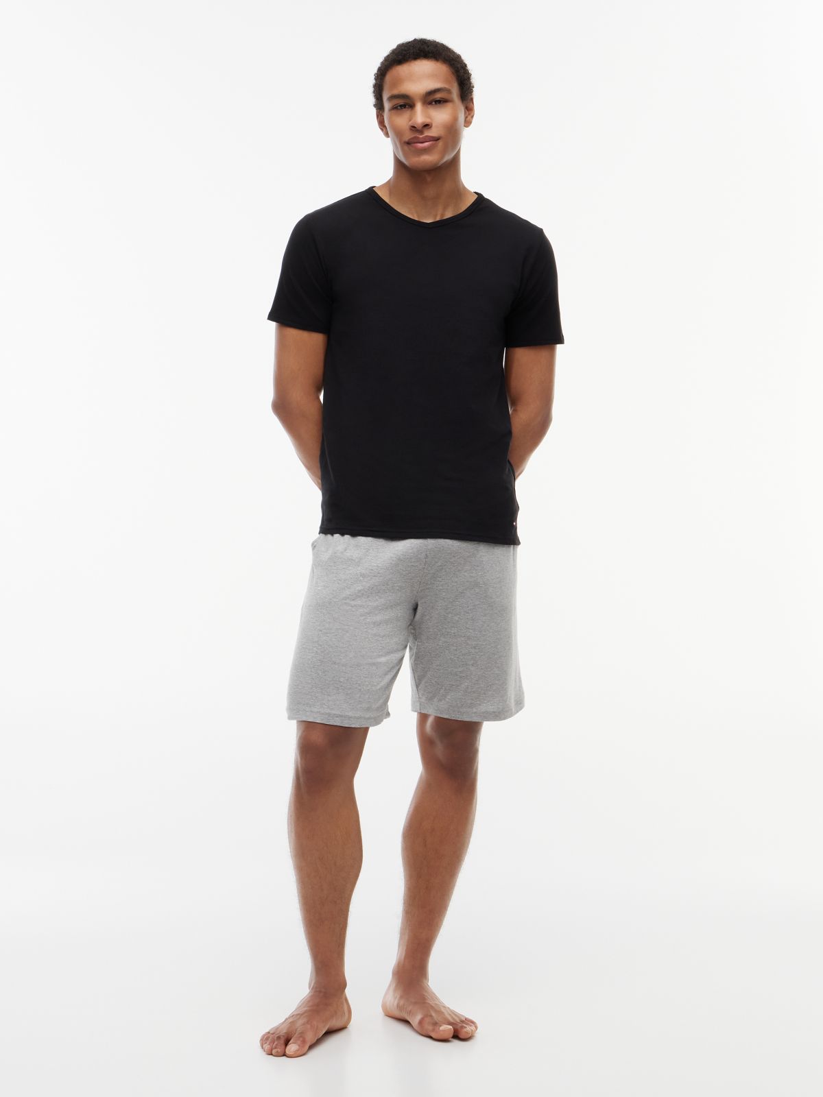 3 Pack V-Neck Cotton T-Shirts — Multi