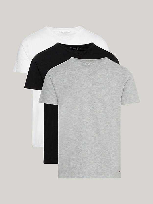 3 Pack V-Neck Cotton T-Shirts | Multi | Tommy Hilfiger