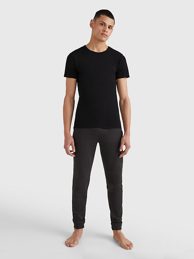 black 3er-pack premium essential stretch-t-shirts für herren - tommy hilfiger