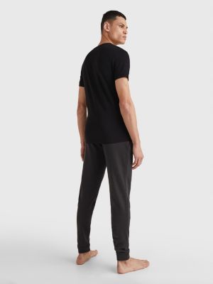 schwarz 3er-pack premium essential stretch-t-shirts für herren - tommy hilfiger