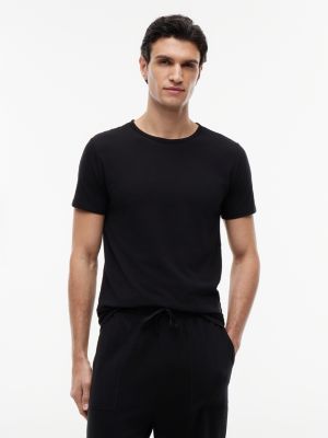 schwarz 3er-pack premium essential stretch-t-shirts für herren - tommy hilfiger