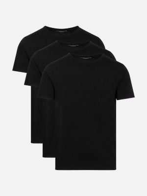  black 3-pack premium essential stretch t-shirts for men tommy hilfiger