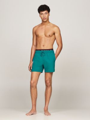 Mens double waistband swim hot sale shorts