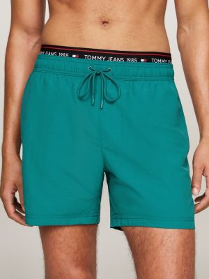 Heritage Mid Length Crinkle Swim Shorts | Blue | Tommy Hilfiger