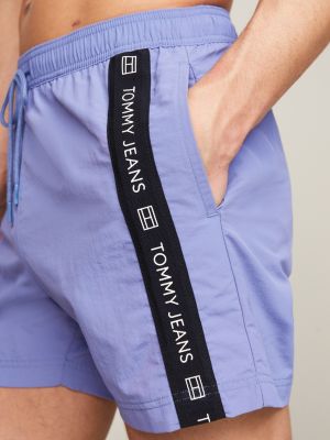 Slim Fit mittellange Badehose mit Logo-Tape | Blau | Tommy Hilfiger