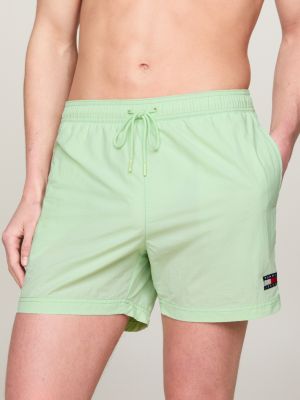 green heritage mittellange crinkle-badeshorts für herren - tommy jeans