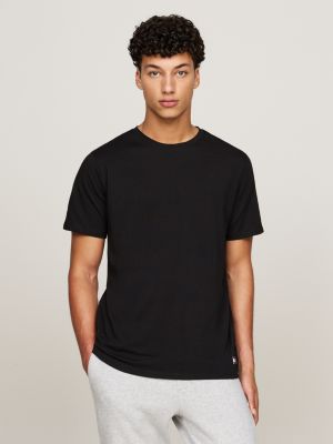 black 2er-pack heritage essential badge-t-shirts für herren - tommy jeans