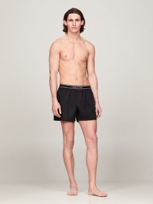black genderneutrale gewebte boxershorts für herren - tommy jeans