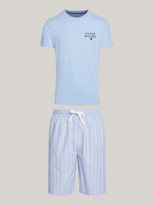 orange th original pyjama mit shorts für herren - tommy hilfiger