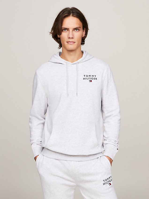 grey th original lounge-hoodie mit logo für herren - tommy hilfiger