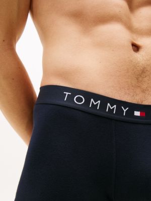 3 pack boxer aderenti original con logo blu da uomini tommy hilfiger