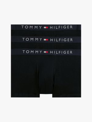 blue 3-pack th original logo waistband trunks for men tommy hilfiger