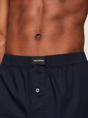 3-Pack Hilfiger Monotype Woven Boxer Shorts | Blue | Tommy Hilfiger