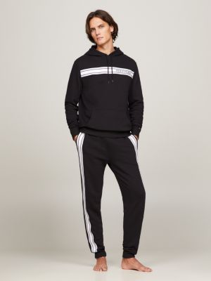 black hilfiger monotype lounge-jogginghose mit logo für herren - tommy hilfiger