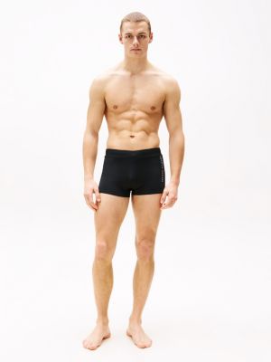 black original logo swim trunks for men tommy hilfiger