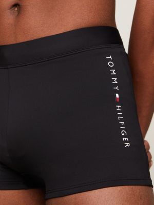 black original logo swim trunks for men tommy hilfiger