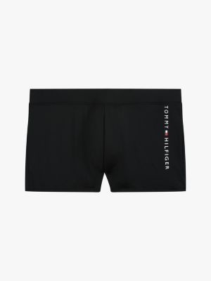 short de bain original à logo noir pour hommes tommy hilfiger