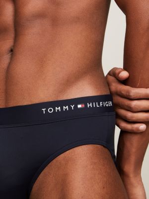 slip de bain original à logo bleu pour hommes tommy hilfiger