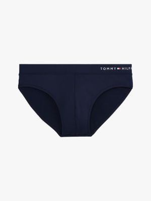 blue original logo swim briefs for men tommy hilfiger