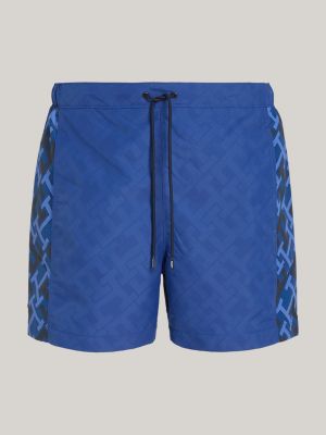 TH Monogram Reveal Mid Length Swim Shorts | Blue | Tommy Hilfiger