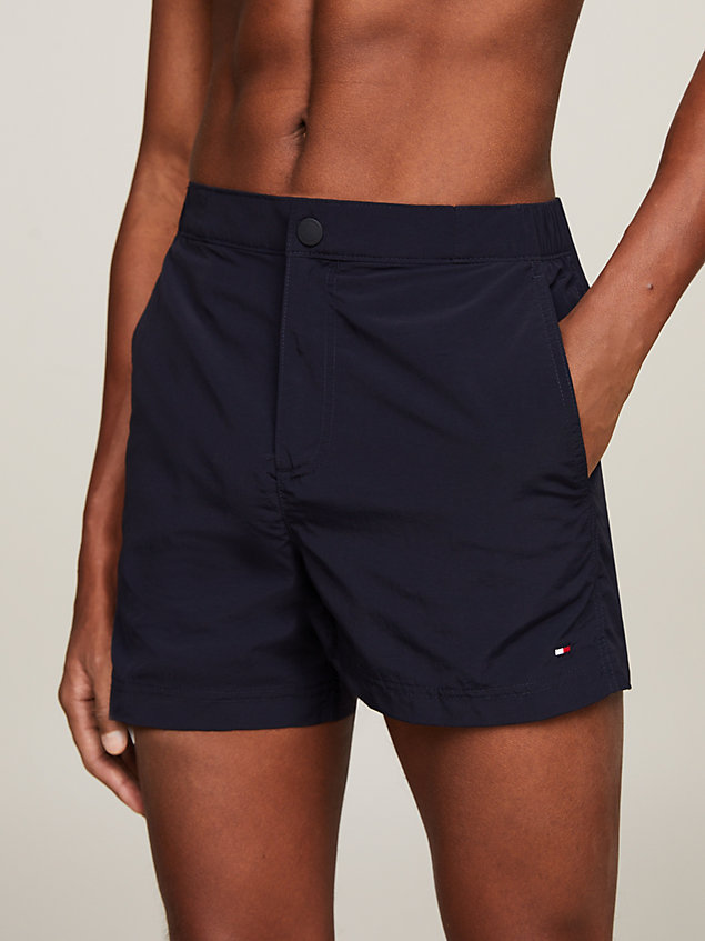 blue th essential woven chino swim shorts for men tommy hilfiger