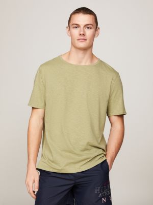 green th essential strukturiertes cover-up-t-shirt für herren - tommy hilfiger